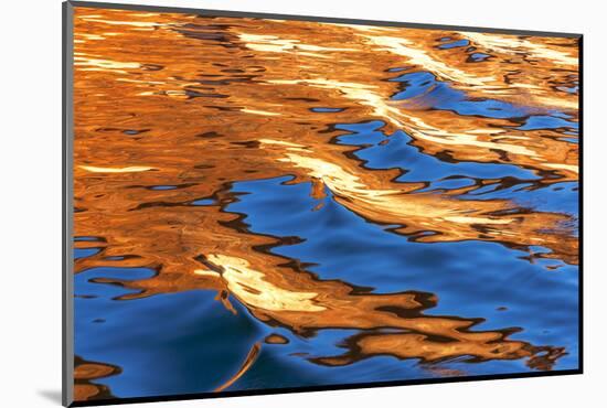 Utah, Glen Canyon Nra. Abstract of Cliff Reflection in Lake Powell-Jaynes Gallery-Mounted Photographic Print