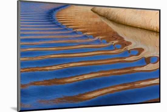Utah, Glen Canyon Nra. Abstract of Cliff Reflection in Lake Powell-Jaynes Gallery-Mounted Photographic Print