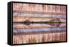 Utah, Glen Canyon Nra. Abstract Reflection of Stained Sandstone Wall-Jaynes Gallery-Framed Stretched Canvas