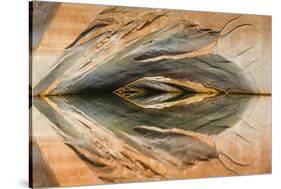 Utah, Glen Canyon Nra. Abstract Reflection of Stained Sandstone Wall-Jaynes Gallery-Stretched Canvas