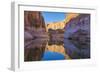 Utah, Glen Canyon Nra. Abstract Reflection of Stained Sandstone Wall-Jaynes Gallery-Framed Photographic Print