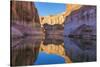 Utah, Glen Canyon Nra. Abstract Reflection of Stained Sandstone Wall-Jaynes Gallery-Stretched Canvas