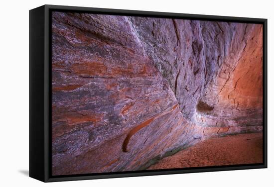 Utah, Glen Canyon Nra. Sandstone Wall of Alcove in Fifty Mile Canyon-Jaynes Gallery-Framed Stretched Canvas