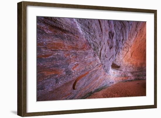 Utah, Glen Canyon Nra. Sandstone Wall of Alcove in Fifty Mile Canyon-Jaynes Gallery-Framed Photographic Print