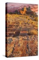 Utah, Glen Canyon Nra. Sunset on Sandstone Formations-Jaynes Gallery-Stretched Canvas