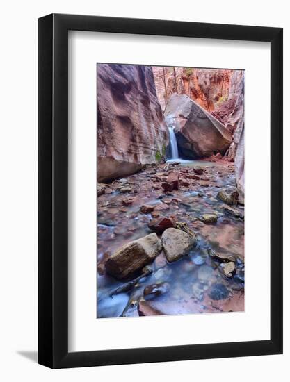 Utah, Kanarraville, Kanarra Creek Canyon and Waterfall-Jamie And Judy Wild-Framed Photographic Print