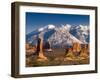 Utah, La Sal Mountains from Arches National Park, USA-Alan Copson-Framed Photographic Print