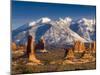 Utah, La Sal Mountains from Arches National Park, USA-Alan Copson-Mounted Photographic Print