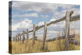 Utah, Manti-La Sal National Forest. Old Wooden Fence-Jaynes Gallery-Stretched Canvas