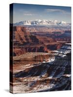 Utah, Moab, Canyonlands National Park, Buck Canyon Overlook, Winter, USA-Walter Bibikow-Stretched Canvas