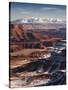 Utah, Moab, Canyonlands National Park, Buck Canyon Overlook, Winter, USA-Walter Bibikow-Stretched Canvas