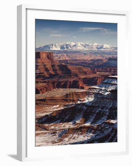 Utah, Moab, Canyonlands National Park, Buck Canyon Overlook, Winter, USA-Walter Bibikow-Framed Photographic Print