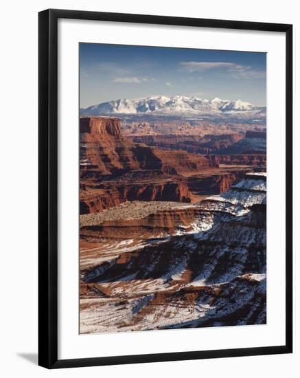 Utah, Moab, Canyonlands National Park, Buck Canyon Overlook, Winter, USA-Walter Bibikow-Framed Photographic Print