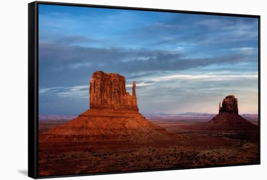 Utah, Monument Valley Navajo Tribal Park. Eroded Formations-Jay O'brien-Framed Stretched Canvas