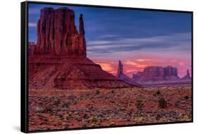 Utah, Monument Valley Navajo Tribal Park. Eroded Formations-Jay O'brien-Framed Stretched Canvas