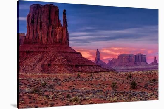 Utah, Monument Valley Navajo Tribal Park. Eroded Formations-Jay O'brien-Stretched Canvas