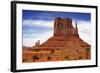 Utah, Monument Valley Overlook. Mesa Standing in the Desert-Petr Bednarik-Framed Photographic Print
