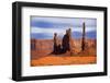 Utah, Monument Valley. Spires of Red Rock with a Sand Dune-Petr Bednarik-Framed Photographic Print