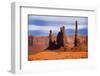 Utah, Monument Valley. Spires of Red Rock with a Sand Dune-Petr Bednarik-Framed Photographic Print