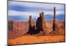 Utah, Monument Valley. Spires of Red Rock with a Sand Dune-Petr Bednarik-Mounted Photographic Print