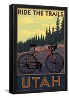 Utah - Mountain Bike Scene-null-Framed Poster