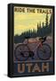 Utah - Mountain Bike Scene-null-Framed Poster