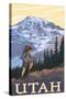 Utah - Mountain Hiker-Lantern Press-Stretched Canvas