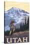 Utah - Mountain Hiker-Lantern Press-Stretched Canvas