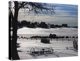 Utah, Mt. Carmel Junction, Buffalo Ranch, Winter, USA-Walter Bibikow-Stretched Canvas