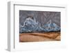 Utah, Natural Bridges National Monument. Frozen Sand, Sandstone, and Ice Patterns-Judith Zimmerman-Framed Photographic Print