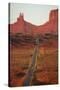 Utah, Navajo Nation, U.S. Route 163 Heading Towards Monument Valley-David Wall-Stretched Canvas