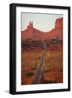 Utah, Navajo Nation, U.S. Route 163 Heading Towards Monument Valley-David Wall-Framed Premium Photographic Print