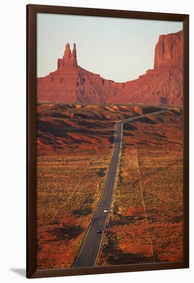 Utah, Navajo Nation, U.S. Route 163 Heading Towards Monument Valley-David Wall-Framed Photographic Print