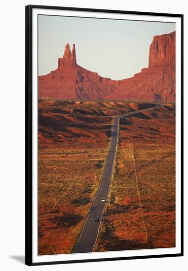 Utah, Navajo Nation, U.S. Route 163 Heading Towards Monument Valley-David Wall-Framed Premium Photographic Print