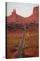 Utah, Navajo Nation, U.S. Route 163 Heading Towards Monument Valley-David Wall-Stretched Canvas