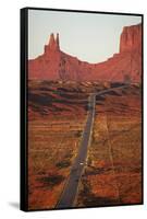 Utah, Navajo Nation, U.S. Route 163 Heading Towards Monument Valley-David Wall-Framed Stretched Canvas