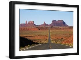 Utah, Navajo Nation, U.S. Route 163 Heading Towards Monument Valley-David Wall-Framed Photographic Print