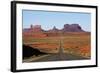 Utah, Navajo Nation, U.S. Route 163 Heading Towards Monument Valley-David Wall-Framed Photographic Print