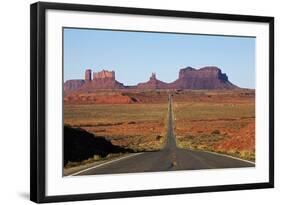 Utah, Navajo Nation, U.S. Route 163 Heading Towards Monument Valley-David Wall-Framed Photographic Print