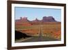 Utah, Navajo Nation, U.S. Route 163 Heading Towards Monument Valley-David Wall-Framed Photographic Print