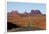 Utah, Navajo Nation, U.S. Route 163 Heading Towards Monument Valley-David Wall-Framed Photographic Print