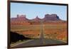 Utah, Navajo Nation, U.S. Route 163 Heading Towards Monument Valley-David Wall-Framed Photographic Print