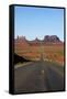 Utah, Navajo Nation, U.S. Route 163 Heading Towards Monument Valley-David Wall-Framed Stretched Canvas