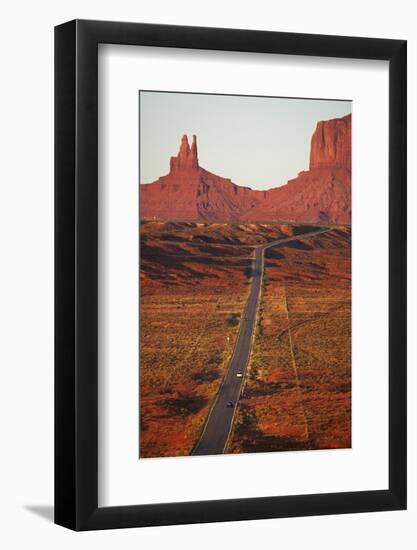 Utah, Navajo Nation, U.S. Route 163 Heading Towards Monument Valley-David Wall-Framed Photographic Print