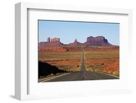 Utah, Navajo Nation, U.S. Route 163 Heading Towards Monument Valley-David Wall-Framed Photographic Print