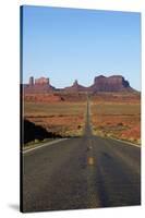 Utah, Navajo Nation, U.S. Route 163 Heading Towards Monument Valley-David Wall-Stretched Canvas