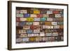 Utah, Old Number Plates at Hole N the Rock Tourist Center-David Wall-Framed Photographic Print