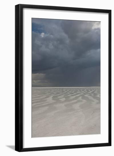 Utah. Passing Thunderstorm over Bonneville Salt Flats, Leaving Flooded Desert Floor-Judith Zimmerman-Framed Photographic Print