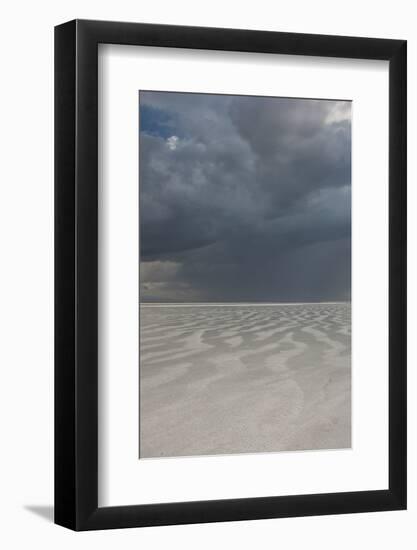 Utah. Passing Thunderstorm over Bonneville Salt Flats, Leaving Flooded Desert Floor-Judith Zimmerman-Framed Photographic Print