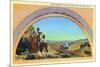 Utah, Representation of Utah Pioneers of 1847 Entering Great Salt Lake Valley-Lantern Press-Mounted Art Print